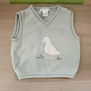 Janie and Jack Duck Embroidered Knit Vest (12-18 months)